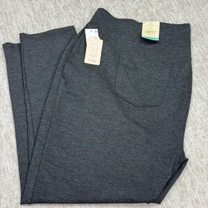 St John’s Bay Comfort Stretch Skinny Leg Gray Leggings w Pockets 3X NWT Slimming